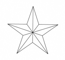 五角相连接的星星