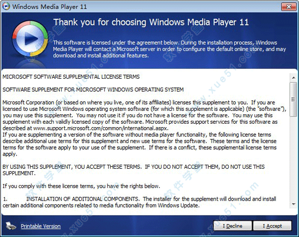 Windows Media Player 11简体中文免验证版