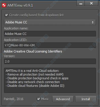 Adobe Muse CC 2017破解补丁