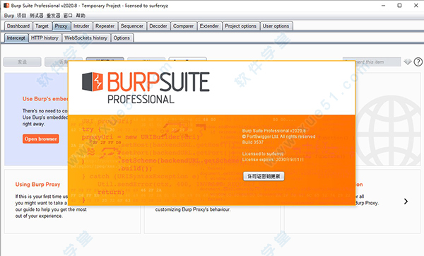 Burp Suite Pro 2020.8汉化破解版