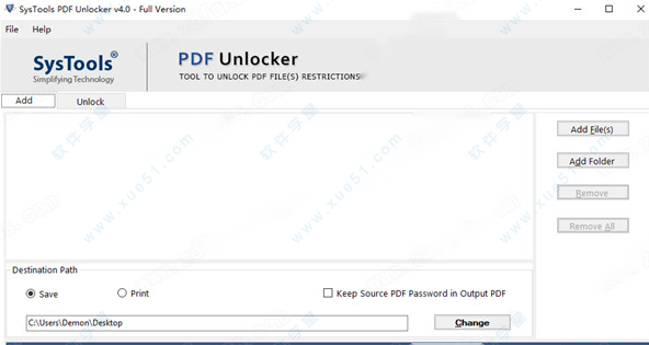 SysTools PDF Unlocker 4破解版