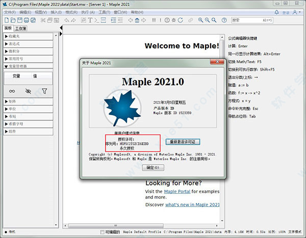 Maplesoft Maple 2021中文破解版