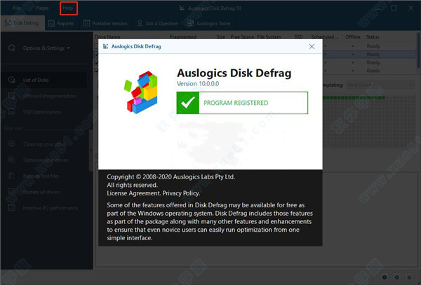 Auslogics Disk Defrag10中文破解版