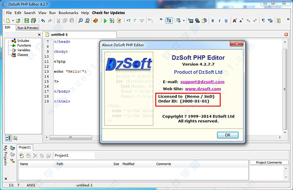 dzsoft php editor