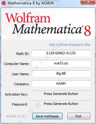 mathematica8注册机