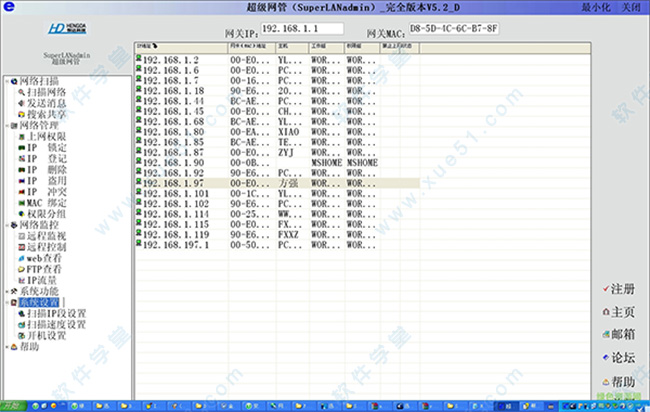 超级网管(SuperLANadmin)绿色版