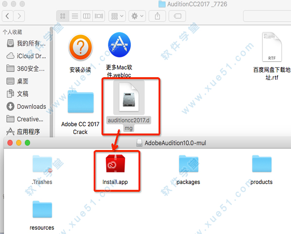 1运行【auditioncc2017.dmg】