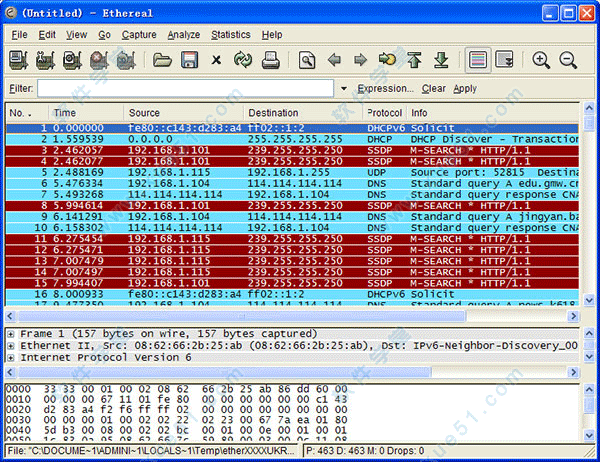 ethereal抓包工具