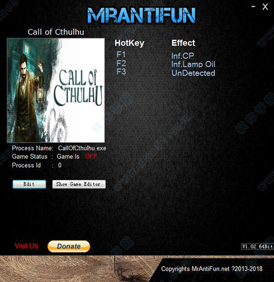 克苏鲁的呼唤修改器