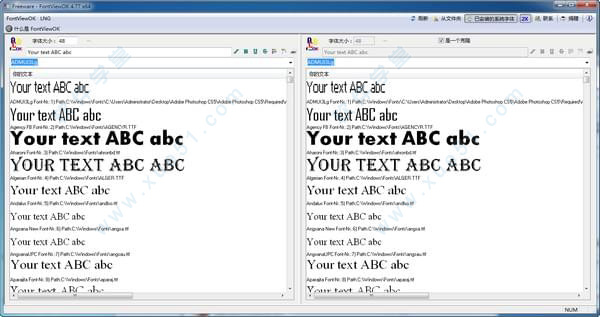 字体预览工具软件FontViewOK绿色中文版64/32位