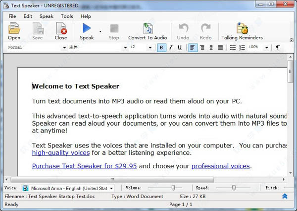 文本转语音软件(Text Speaker)