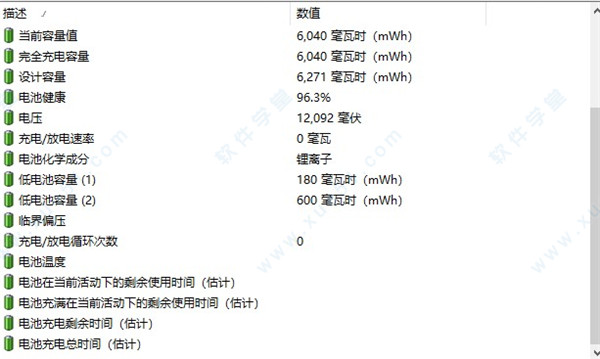 BatteryInfoView笔记本电池检测软件