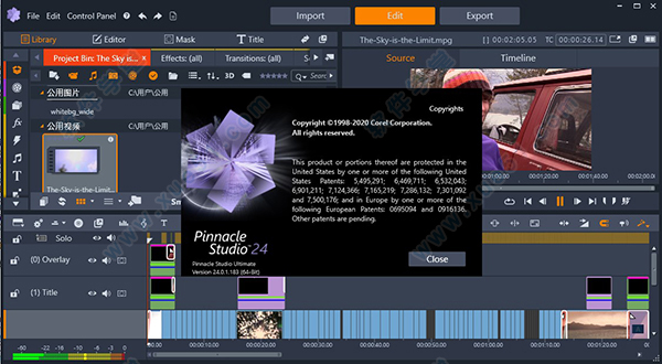 品尼高Pinnacle Studio 24破解版