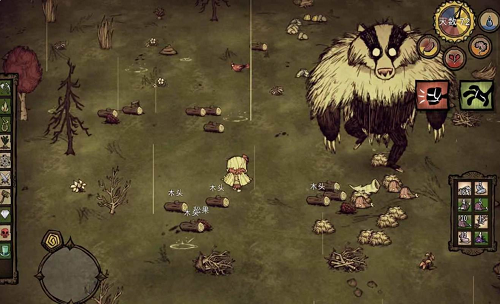 饥荒新家无伤打熊灌